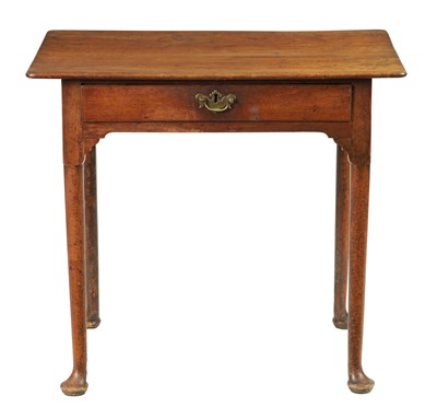 Lot 1403 - AN EARLY 18TH CENTURY SOLID WALNUT SIDE TABLE