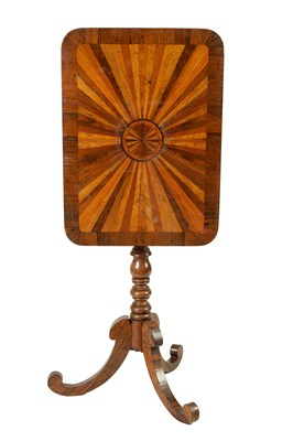 Lot 1358 - A 19TH CENTURY SPECIMEN INLAID AND ROSEWOOD OCCASIONAL TABLE