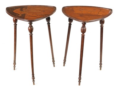 Lot 1330 - TWO EARLY 20TH CENTURY EMILE GALLÉ INLAID OCCASIONAL TABLES