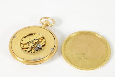 Lot 474 - A 9CT GOLD LONGINES OPEN FACE POCKET WATCH