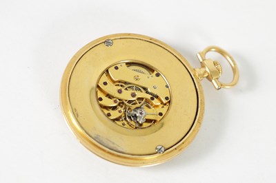 Lot 474 - A 9CT GOLD LONGINES OPEN FACE POCKET WATCH