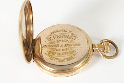 Lot 475 - TWO ELGIN FULL HUNTER GOLD PLATED POCKET WATCHES