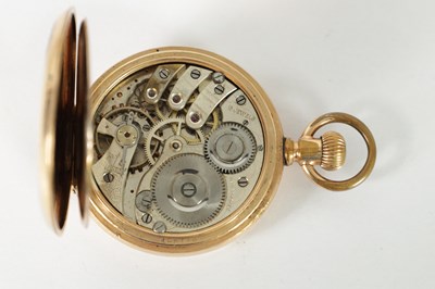 Lot 475 - TWO ELGIN FULL HUNTER GOLD PLATED POCKET WATCHES