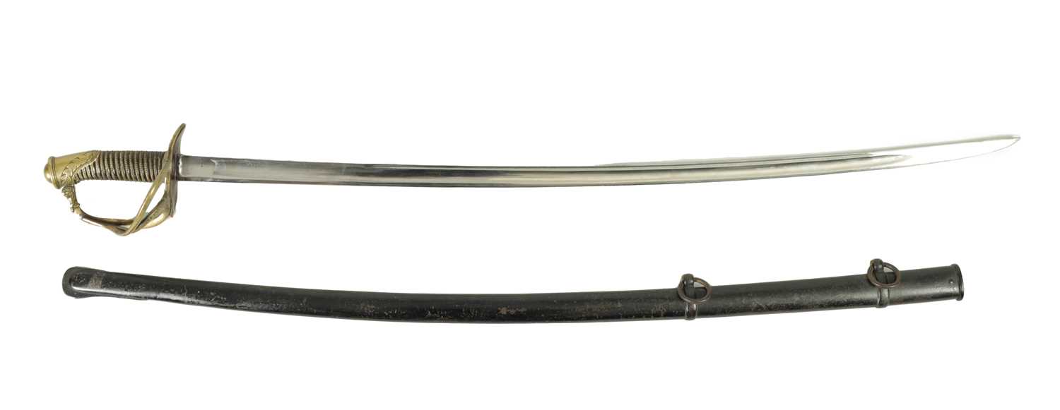 Lot 617 - A 19TH CENTURY FRENCH CAVALRY SWORD