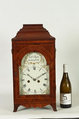 Lot 1229 - JOSH BATES, HUDDERSFIELD. A LATE GEORGE III MAHOGANY DOUBLE FUSEE BRACKET CLOCK