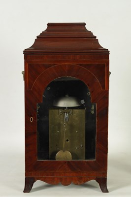 Lot 1229 - JOSH BATES, HUDDERSFIELD. A LATE GEORGE III MAHOGANY DOUBLE FUSEE BRACKET CLOCK