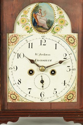 Lot 741 - WILLIAM JACKSON, FRODSHAM A GEORGE III PAINTED DIAL MAHOGANY BRACKET CLOCK