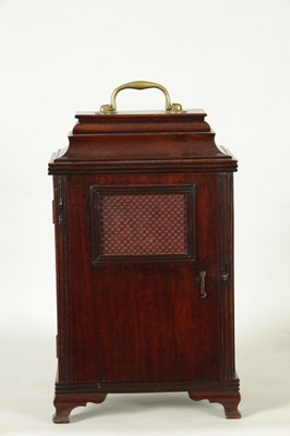 Lot 741 - WILLIAM JACKSON, FRODSHAM A GEORGE III PAINTED DIAL MAHOGANY BRACKET CLOCK
