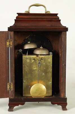 Lot 741 - WILLIAM JACKSON, FRODSHAM A GEORGE III PAINTED DIAL MAHOGANY BRACKET CLOCK