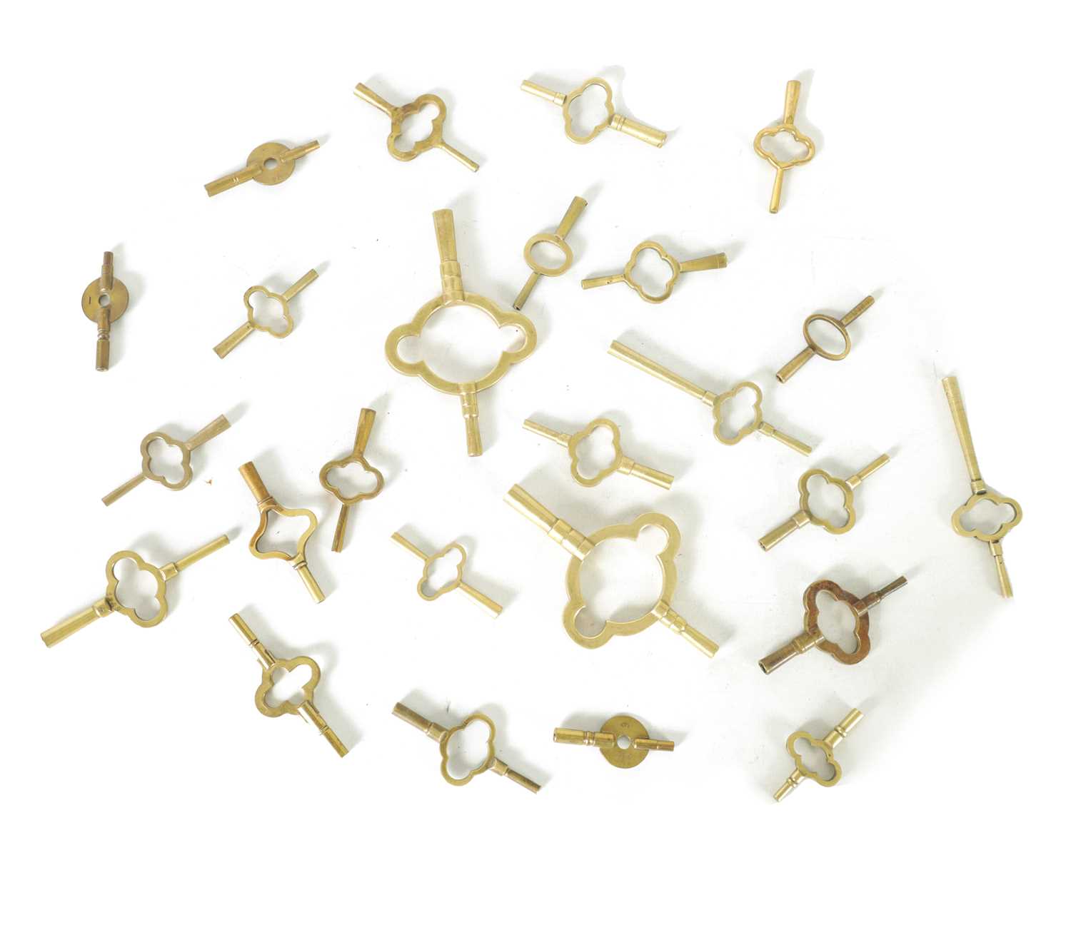 Lot 1135 A COLLECTION OF 25 CARRIAGE CLOCK KEYS