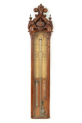 Lot 1241 - A 19TH-CENTURY ADMIRAL FITZROY OAK BAROMETER