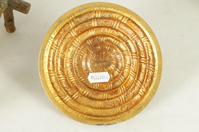 Lot 866 - AN UNUSUAL LATE 19TH CENTURY GILT BRASS BEEHIVE SEWING BOX
