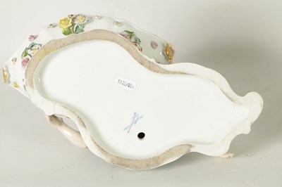 Lot 85 - A PAIR OF LATE 19TH CENTURY MEISSEN PORCELAIN FIGURAL SWEETMEAT DISHES