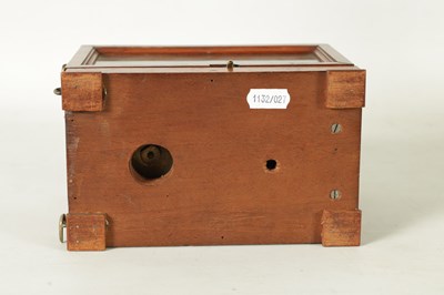 Lot 1101 - A 19TH CENTURY FRENCH MAHOGANY MINIATURE BAROGRAPH BY RICHARD FRERES PARIS