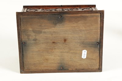 Lot 917 - A LATE 19TH CENTURY CARVED ROSEWOOD STATIONERY BOX
