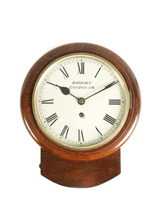 Lot 798 - A LATE 19TH CENTURY ENGLISH 8” DIAL FUSEE WALL CLOCK