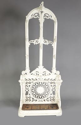 Lot 1052 - A 19TH CENTURY CAST IRON COALBROOKDALE HALL STAND