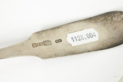 Lot 539 - A MID 19TH CENTURY RUSSIAN SILVER SERVING SPOON
