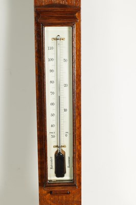 Lot 813 - CALLAGHAN, 23 NEW BOND STREET, LONDON. A LATE 19TH CENTURY OAK CASED STICK BAROMETER