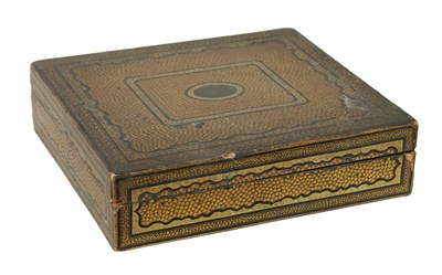 Lot 278 - A LATE 19TH CENTURY CHINESE BLACK LACQUERWORK GAMES BOX