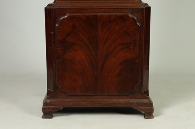 Lot 1252 - JOSEPH FINNEY, LIVERPOOL. A GEORGE III FIGURED MAHOGANY LONGCASE CLOCK