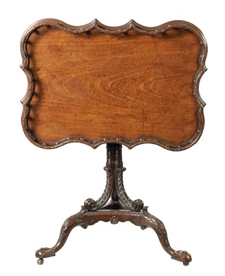 Lot 1320 - A FINE GEORGE III MAHOGANY TRIPOD TABLE IN THE MANNER OF THOMAS CHIPPENDALE