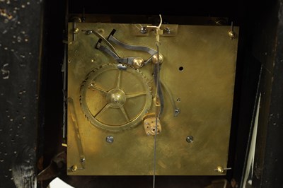 Lot 1281 - J.H.LAMBELET, A AUBONNE AN 18TH CENTURY GILT BRASS AND FLORALLY PAINTED BLACK LACQUER BRACKET CLOCK