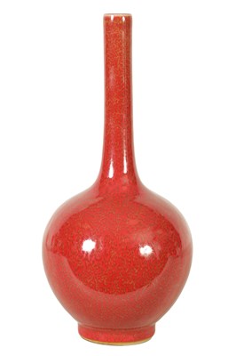 Lot 193 - A 19TH CENTURY CHINESE SANG DE BOEUF BOTTLE NECK VASE