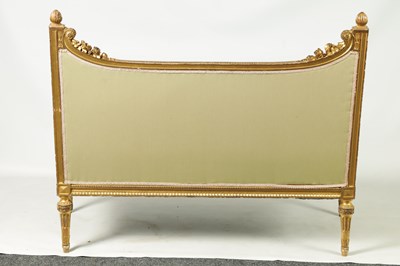 Lot 1357 - A FINE PAIR OF 19TH CENTURY CARVED GILT GESSO TWO-SEATER SETTEES