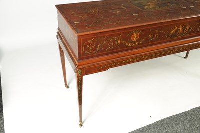 Lot 714 - LONGMAN & BRODERIP, LONDON. A FINE GEORGE III PAINTED MAHOGANY SHERATON DESIGN SQUARE PIANOFORTE