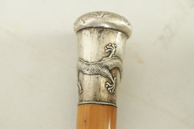 Lot 677 - TWO LATE 19TH CENTURY ORIENTAL SILVER MOUNTED WALKING CANES