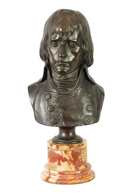 Lot 912 - A 19TH CENTURY FRENCH BRONZE BUST SCULPTURE OF NAPOLEON BONAPARTE