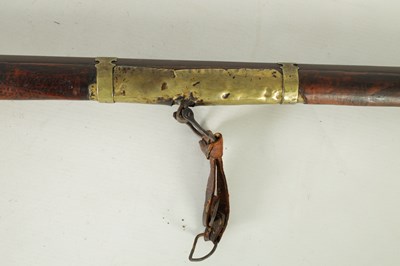 Lot 608 - A 19TH CENTURY AFGHAN JEZAIL FLINTLOCK RIFLE