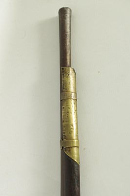 Lot 608 - A 19TH CENTURY AFGHAN JEZAIL FLINTLOCK RIFLE