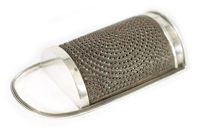 Lot 505 - A GEORGE III SILVER KITCHEN NUTMEG GRATER