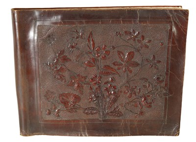 Lot 913 - A 19TH CENTURY HAND TOOLED LEATHER BOUND PORTFOLIO OF FAMOUS SCENES, CITIES AND PAINTINGS BY JOHN L STODARD