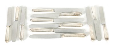 Lot 503 - A SET OF TWELVE GEORGE III SILVER KNIVES