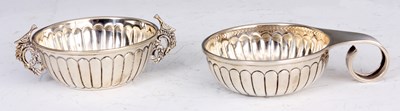 Lot 188 - TWO MEXICAN SILVER DISHES with reeded circular...