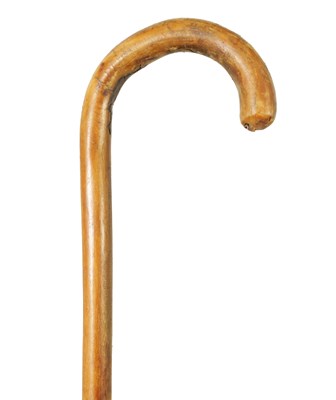 Lot 635 - A 19TH CENTURY RHINOCEROS HORN WALKING STICK