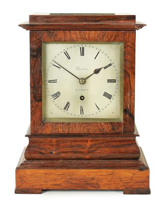 Lot 1144 - BARWISE, LONDON. A MID 19TH CENTURY ROSEWOOD LIBRARY CLOCK