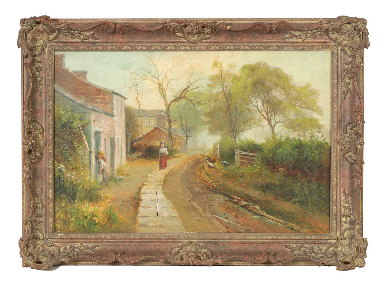 Lot 1041 - WILLIAM H. PARKINSON ( 1864-1916) OIL ON CANVAS.