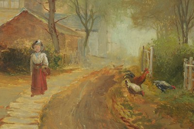 Lot 1041 - WILLIAM H. PARKINSON ( 1864-1916) OIL ON CANVAS.
