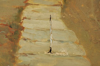 Lot 1041 - WILLIAM H. PARKINSON ( 1864-1916) OIL ON CANVAS.
