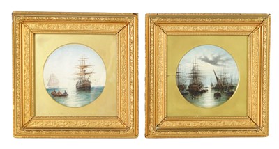 Lot 1000 - A PAIR OF 19TH CENTURY MARITIME OILS ON BOARD