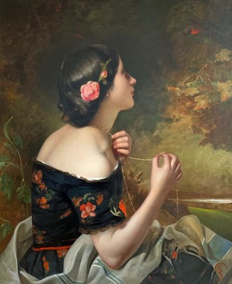 Lot 1047 - JAMES SANT, R.A. (BRITISH, 1820-1916). A FINE LATE 19TH CENTURY OIL ON CANVAS