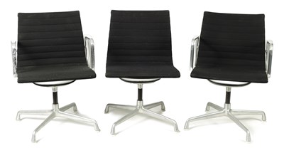 Lot 1391 - THREE CHARLES & RAY EAMES FOR HERMAN MILLER MID-20TH CENTURY SWIVEL CHAIRS