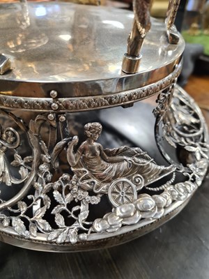 Lot 574 - AN IMPRESSIVE GEORGE III SILVER TABLE CENTREPIECE OF LARGE SIZE