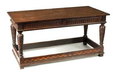 Lot 1380 - A 17TH CENTURY OAK LEEDS AREA REFECTORY TABLE