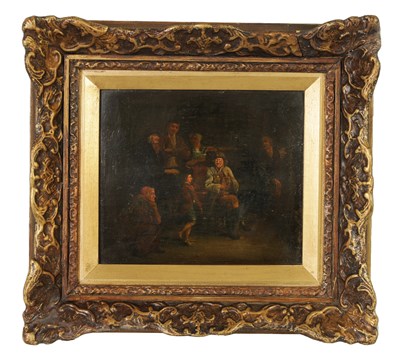 Lot 1082 - A 18TH/19TH CENTURY OIL ON OAK PANEL