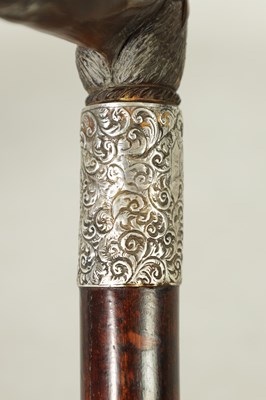 Lot 670 - AN EARLY 20TH CENTURY EROTIC CARVED HORN WALKING STICK